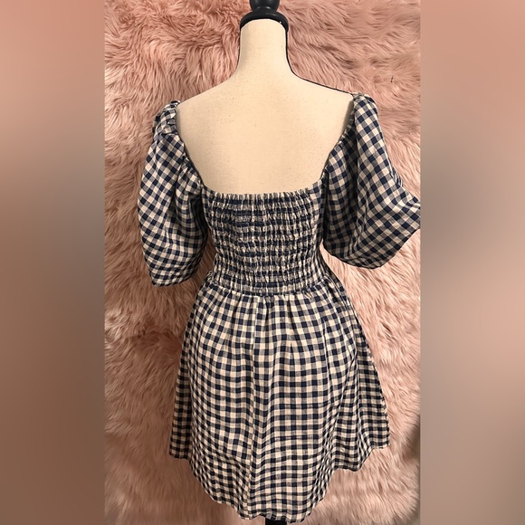 ARLO INK CHECK PUFF SLEEVE DRESS - Picture 3 of 7